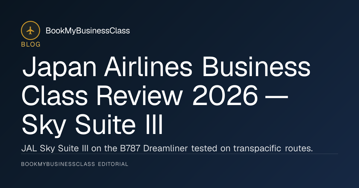 Japan Airlines Business Class Review 2026