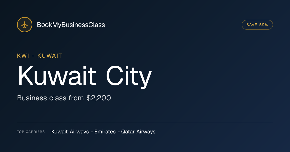 Kuwait City Business Class Flights