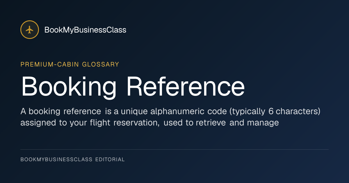 What is Booking Reference?