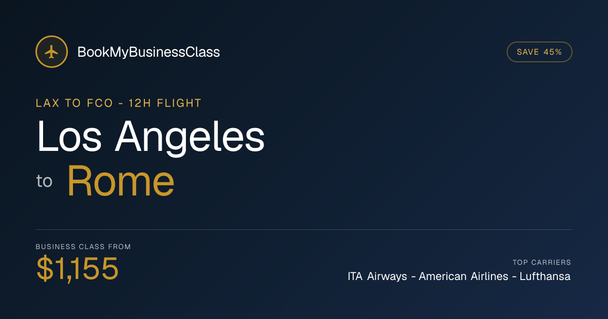 Los Angeles to Rome Premium Economy